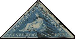 CAP DE BONNE-ESPERANCE 8 : 4p. Bleu, Obl., TB - Cap De Bonne Espérance (1853-1904)