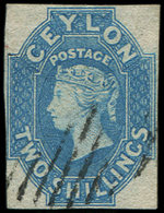 CEYLAN 11 : 2s. Bleu, Oblitéré, TB. S - Ceylon (...-1947)