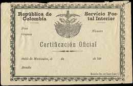 (*) COLOMBIE Vignette Neuve De Recommandation Service Postal Intérieur, Salio De Manizales, De 189, TB - Colombie