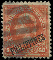 PHILIPPINES 185 : Timbres Des Etats-Unis, 50c. Rouge-orange, Obl., TB - Philippines