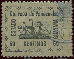 VENEZUELA 90 : 50c. Noir Sur Bleu, Obl., TB - Autres & Non Classés