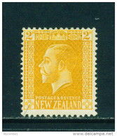 NEW ZEALAND - 1915 George V Definitives 2d Mounted Mint - Unused Stamps