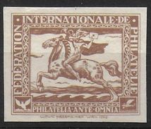 Austria Proof On Cardboard 1929 Federation Internationale De Philatelie - Proeven & Herdruk