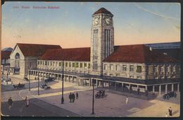 °°° 7018 - SVIZZERA - BL - BASEL - BADISCHER BAHNHOF - 1914 With Stamps °°° - Altri & Non Classificati