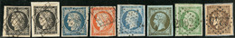 Nos 3 (2), 4, 5, 10 à 12, 47, Ex Choisis. - TB - 1849-1850 Ceres