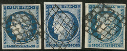 No 4, Bleu, 3 Nuances. - TB - 1849-1850 Ceres