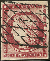 No 6, Obl Grille Sans Fin. - TB - 1849-1850 Ceres