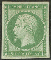 * No 12, Vert, Gomme Diminuée Mais Très Frais Et TB - 1853-1860 Napoléon III