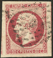 No 17Ab, Carmin Foncé, Deux Voisins, Ex Choisi. - TB - 1853-1860 Napoleon III