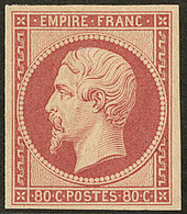 * No 17Ae (N°Maury 2016), Carmin Clair, Quasiment **, Très Jolie Pièce. - TB. - RR - 1853-1860 Napoleone III