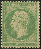 ** No 20b, Vert Jaune Sur Vert, Très Frais. - TB - 1862 Napoleon III