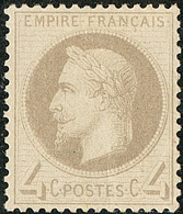 * No 27I, Gris, Pli Vertical Mais TB D'aspect - 1863-1870 Napoléon III Con Laureles