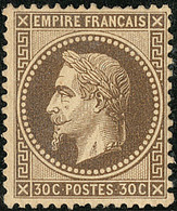 * No 30c Brun Foncé. - TB. - R - 1863-1870 Napoléon III Con Laureles