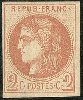 (*) Report I. No 40Ic, Brun-rouge, Pelurage Au Verso Mais TB D'aspect. - R - 1870 Bordeaux Printing