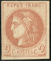 (*) Report I. No 40Ic, Brun-rouge, Pelurage Au Verso Mais TB D'aspect. - R - 1870 Emissione Di Bordeaux