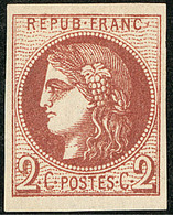 * No 40IId, Rouge Brique, Gomme Diminuée Mais Superbe Nuance. - R - 1870 Emission De Bordeaux