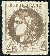 (*) No 41IIf, Gris Noir, Percé En Lignes, Infime Pelurage Au Verso Mais Nuance Exceptionnelle. - TB. - R - 1870 Emisión De Bordeaux