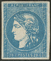 * No 44II, Bleu, Pos. 4, Défauts Mais Très Frais Et TB D'aspect. - RR - 1870 Emisión De Bordeaux