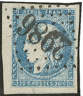 No 44II, Nuance Bleu Outremer, Pos. 1, Bdf + Un Voisin, Superbe. - R - 1870 Bordeaux Printing