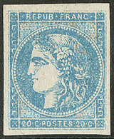 * No 45IIIa, Bleu Ciel, Pos. 1, Jolie Pièce. - TB. - R - 1870 Bordeaux Printing