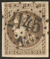 No 47, Pos. 4, Obl Gc. - TB - 1870 Emisión De Bordeaux