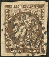 No 47b, Brun Foncé, Pos. 11, Obl Gc 2046, Jolie Pièce. - TB - 1870 Emisión De Bordeaux