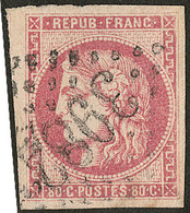 No 49a, Rose Clair, Obl Gc 3982, Un Voisin. - TB - 1870 Bordeaux Printing