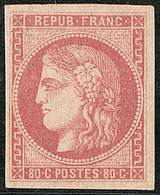 * No 49g, Groseille, Très Frais. - TB. - R - 1870 Bordeaux Printing