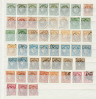 Collection. 1870, Entre 39/49, Nuances Et Obl Diverses Dont Rouge-brique, Marron, 44(2), Etc. - TB Ou B - 1870 Bordeaux Printing