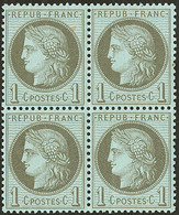 ** No 50, Bloc De Quatre, Très Frais. - TB - 1871-1875 Ceres