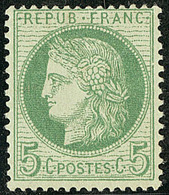 * No 53e, Vert Sur Crème. - TB - 1871-1875 Ceres