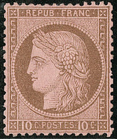* No 54a, Brun Foncé Sur Rose. - TB - 1871-1875 Ceres