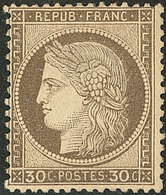 * No 56, Brun, Gomme Altérée Sinon TB - 1871-1875 Ceres