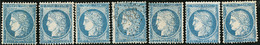 * Nos 60I (4 Dont Un Obl), 60III (3), Petites Variétés D'impression. - TB Ou B - 1871-1875 Ceres