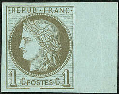 * Non Dentelé. No 50e, Bdf, Avec Trait Inférieur Du Cadre Brisé, Très Frais. - TB - 1871-1875 Ceres