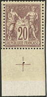 * No 67, Nuance Foncée, Bdf Avec Croix De Repère + Deux Voisins. - TB - 1876-1878 Sage (Type I)