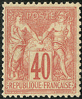 ** No 70, Rouge Orange, Légère Froissure De Gomme Sinon TB - 1876-1878 Sage (Type I)