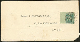LETTRE Shanghai. No 75, Bdf Obl Cad 23 Août 92 Sur Enveloppe Pour Lyon. - TB - 1876-1878 Sage (Type I)