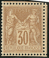 ** No 80, Brun-jaune, Encadré De Ses Voisins Sur Trois Côtés. - TB - 1876-1878 Sage (Type I)