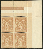 ** No 80, Bloc De Quatre Cdf (deux Ex *), Très Frais. - TB - 1876-1878 Sage (Type I)