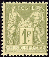 ** No 82, Vert-olive, Très Frais. - TB - 1876-1878 Sage (Type I)