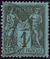 Bleu De Prusse. No 84, Aminci Mais Belle Nuance Et TB D'aspect. - R - 1876-1878 Sage (Type I)