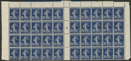 ** No 140IAe, Bleu-noir, Panneau De 40 Ex Mill. 7, Un Ex *, Se Détache Mais TB - Other & Unclassified