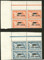 ** Hauban Cassé. Nos 1b, 2a, Tenant à Normaux Dans Deux Blocs De Quatre Cdf, Très Frais. - TB. - R - 1927-1959 Mint/hinged