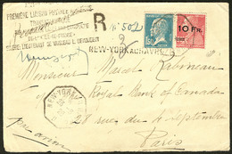 LETTRE Ile De France. No 3 + Poste 181, Sur Enveloppe Recommandée 23.8.28 Pour Paris, Avec Griffe Et Signature. - TB. - - 1927-1959 Mint/hinged