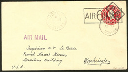 LETTRE Poste Aéronavale Militaire. Marseille. No 15, Sur Entier 2c Rouge Surchargé "AIR 6c MAIL", Obl Poste Navale 15-12 - Military Airmail