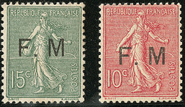 ** Sans "." Après "M". Nos 3c, 4b. - TB - Military Postage Stamps