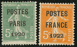 Postes Paris. Nos 24, 36, (Maury 25, 37). - TB - Other & Unclassified