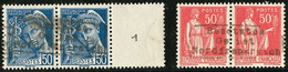 ** Dunkerque. Nos 3 Paire Bdf, 4 Paire. - TB - War Stamps
