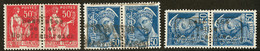 * Dunkerque. Nos 3 Et 4, Paire, Coudekerque 7 Paire Verticale (Maury 9). - TB - War Stamps